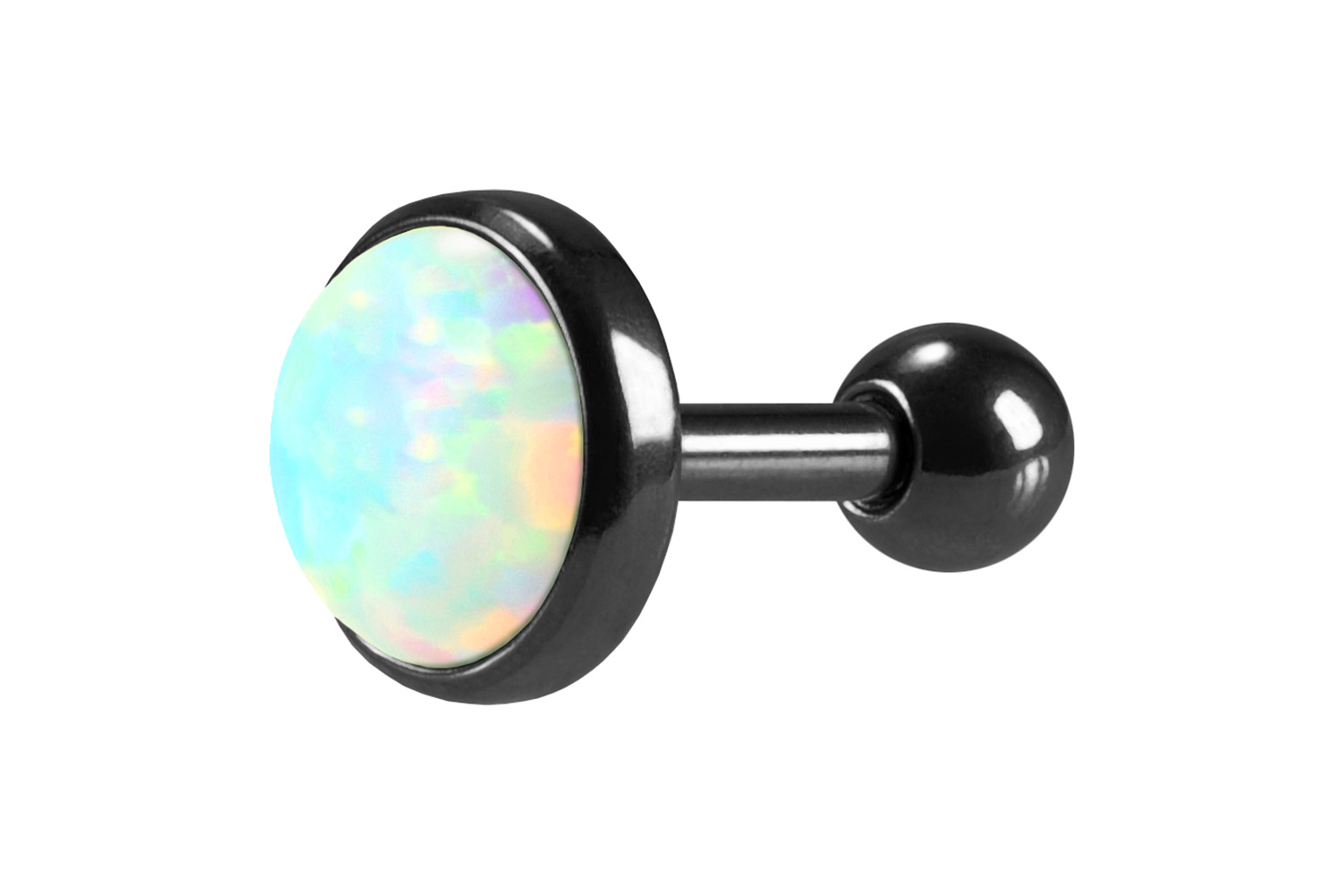 Chirurgenstahl Ohrpiercing SYNTHETISCHER OPAL ++SALE++